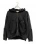 VI E DIT（ヴィエディット）の古着「Shoulder Slit Studded Hoodie」｜ブラック
