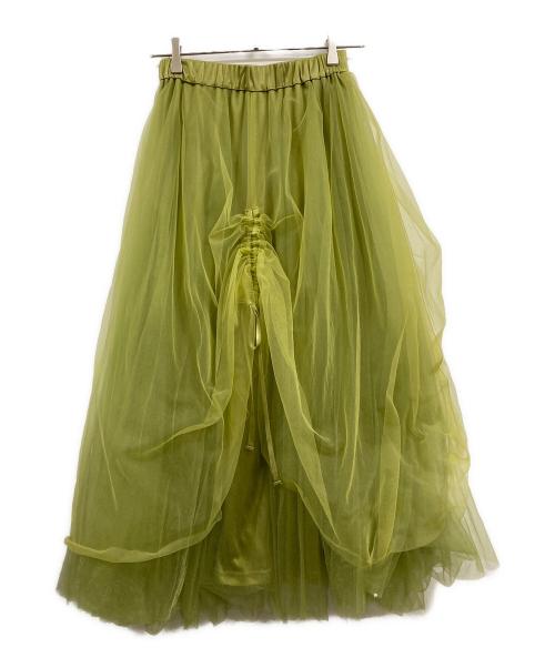 Ameri（アメリ）AMERI (アメリ) CURTAIN TULLE SKIRT グリーン サイズ:Sの古着・服飾アイテム