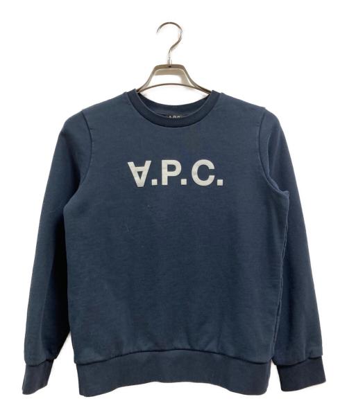 A.P.C.（アーペーセー）A.P.C. (アーペーセー) 反転ロゴスウェット ネイビー サイズ:Mの古着・服飾アイテム