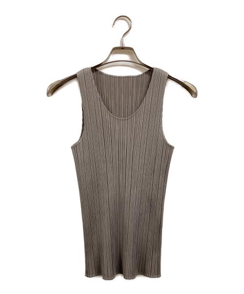 PLEATS PLEASE（プリーツプリーズ）PLEATS PLEASE (プリーツプリーズ) ノースリーブカットソー グレー サイズ:3の古着・服飾アイテム