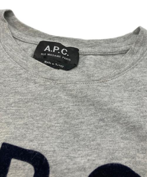 A.P.C.（アーペーセー）A.P.C. (アーペーセー) 反転ロゴTシャツ グレー サイズ:Sの古着・服飾アイテム
