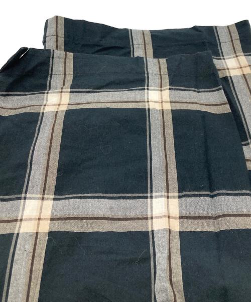 SUNSEA（サンシー）SUNSEA (サンシー) ワイドチェックパンツ ブラック サイズ:3の古着・服飾アイテム