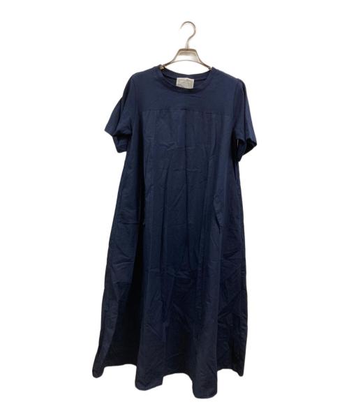 BEARDSLEY（ビアズリー）BEARDSLEY (ビアズリー) カットコンビフレアワンピース ネイビー サイズ:FREEの古着・服飾アイテム