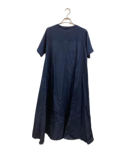 BEARDSLEY（ビアズリー）BEARDSLEY (ビアズリー) カットコンビフレアワンピース ネイビー サイズ:FREEの古着・服飾アイテム