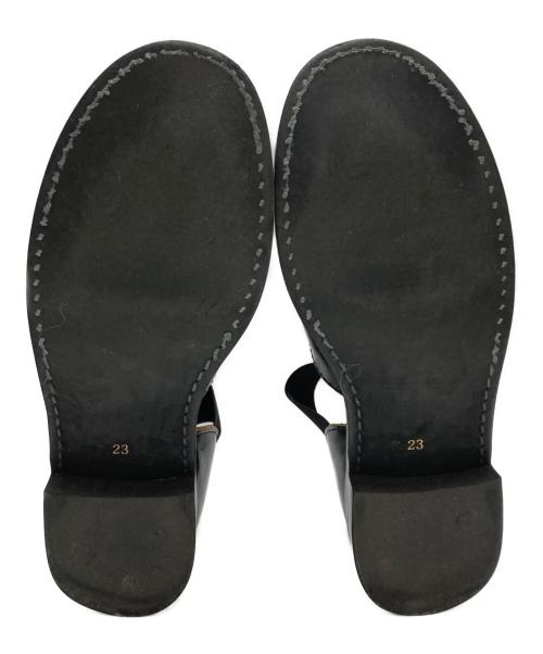 COMME des GARCONS（コムデギャルソン）COMME des GARCONS (コムデギャルソン) ゴムストラップシューズ ブラック サイズ:23cmの古着・服飾アイテム
