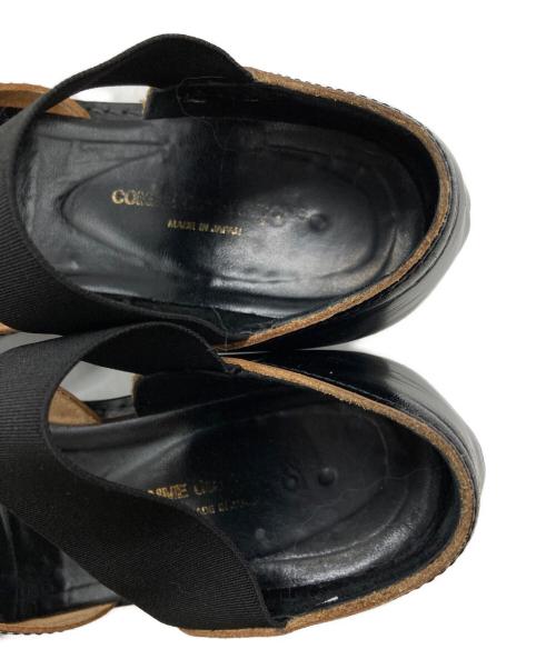 COMME des GARCONS（コムデギャルソン）COMME des GARCONS (コムデギャルソン) ゴムストラップシューズ ブラック サイズ:23cmの古着・服飾アイテム