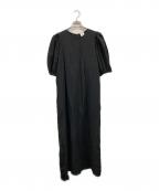 6(ROKU) BEAUTY&YOUTHロク ビューティーアンドユース）の古着「VOLUME SHORT SLEEVE DRESS」｜ブラック