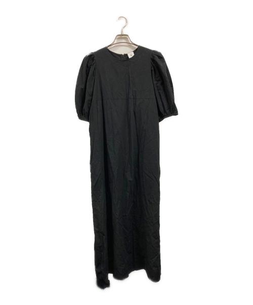 6(ROKU) BEAUTY&YOUTH（ロク ビューティーアンドユース）6(ROKU) BEAUTY&YOUTH (ロク ビューティーアンドユース) VOLUME SHORT SLEEVE DRESS ブラック サイズ:36の古着・服飾アイテム