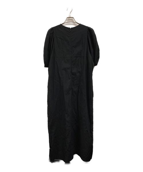 6(ROKU) BEAUTY&YOUTH（ロク ビューティーアンドユース）6(ROKU) BEAUTY&YOUTH (ロク ビューティーアンドユース) VOLUME SHORT SLEEVE DRESS ブラック サイズ:36の古着・服飾アイテム
