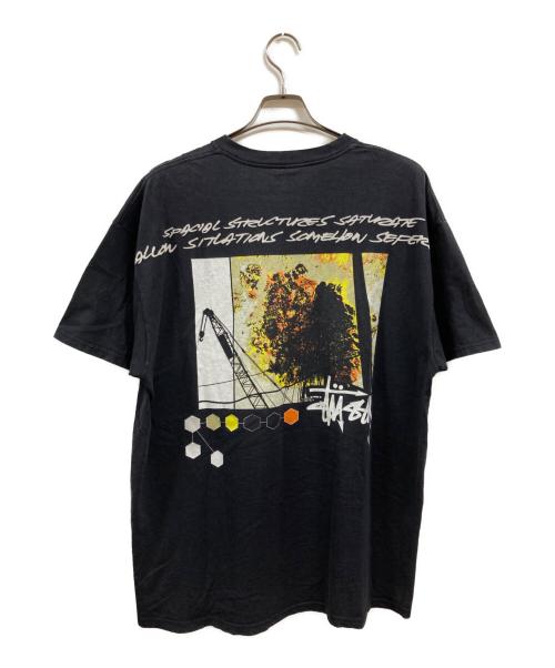 stussy（ステューシー）stussy (ステューシー) FUTURA (フューチュラ) Crane Graphic Tee ブラック サイズ:XLの古着・服飾アイテム