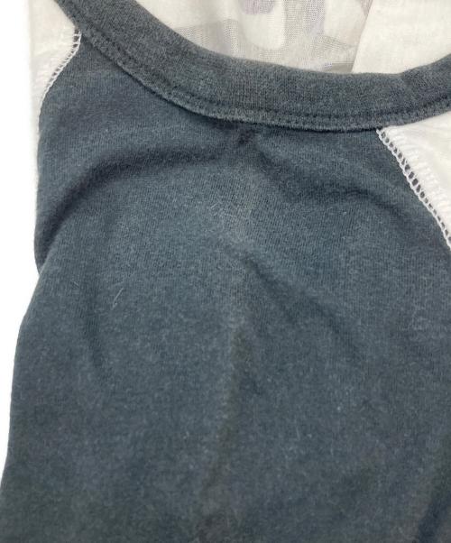 stussy（ステューシー）stussy (ステューシー) ラグランTシャツ ブラック×ホワイト サイズ:Mの古着・服飾アイテム