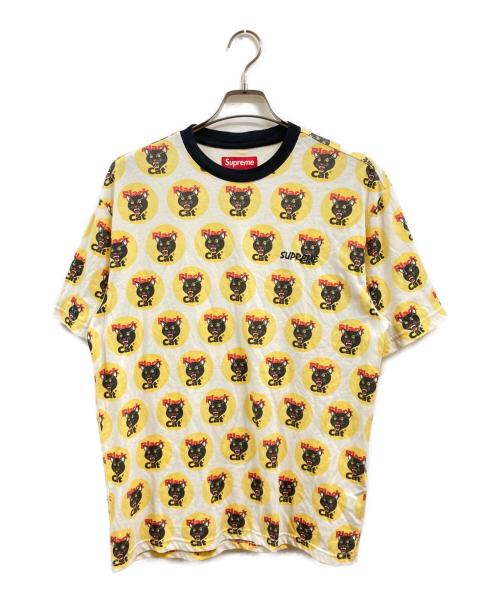 SUPREME（シュプリーム）Supreme (シュプリーム) 24SS/Black Cat S/S Top ホワイト×イエロー サイズ:Sの古着・服飾アイテム