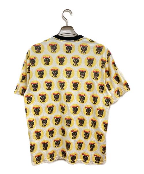 SUPREME（シュプリーム）Supreme (シュプリーム) 24SS/Black Cat S/S Top ホワイト×イエロー サイズ:Sの古着・服飾アイテム