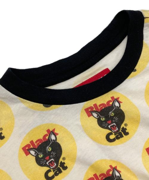 SUPREME（シュプリーム）Supreme (シュプリーム) 24SS/Black Cat S/S Top ホワイト×イエロー サイズ:Sの古着・服飾アイテム
