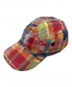 NEW YORK HAT&CAP CO.ニューヨークハットアンドキャップ）の古着「パッチワークキャップ」｜レッド