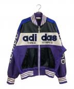 adidasアディダス）の古着「トラックジャケット」｜ブラック×パープル