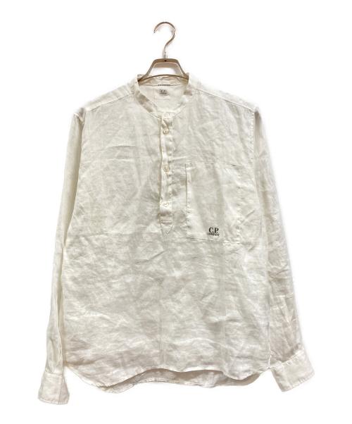 C.P COMPANY（シーピーカンパニー）C.P COMPANY (シーピーカンパニー) リネンシャツ ホワイト サイズ:Ｌの古着・服飾アイテム
