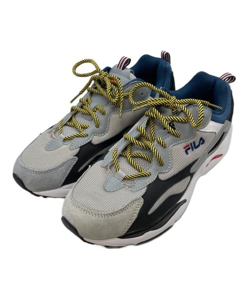FILA（フィラ）FILA (フィラ) ローカットスニーカー グレー×ネイビー サイズ:27.5㎝の古着・服飾アイテム