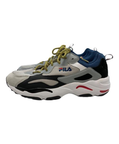 FILA（フィラ）FILA (フィラ) ローカットスニーカー グレー×ネイビー サイズ:27.5㎝の古着・服飾アイテム