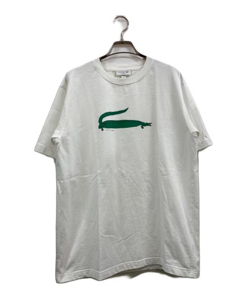 LACOSTE（ラコステ）LACOSTE (ラコステ) ナガイワニプリント半袖TシャツT ホワイト サイズ:4の古着・服飾アイテム