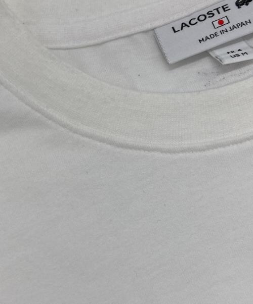 LACOSTE（ラコステ）LACOSTE (ラコステ) ナガイワニプリント半袖TシャツT ホワイト サイズ:4の古着・服飾アイテム