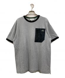 LACOSTE（ラコステ）の古着「アウトドアジップポケット鹿の子地半袖Tシャツ」｜グレー