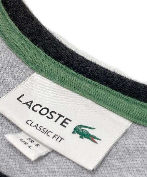 LACOSTE（ラコステ）LACOSTE (ラコステ) アウトドアジップポケット鹿の子地半袖Tシャツ グレー サイズ:5の古着・服飾アイテム