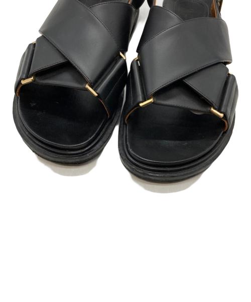 MARNI（マルニ）MARNI (マルニ) FUSSBET CRISCROSS SANDAL ブラック サイズ:39の古着・服飾アイテム