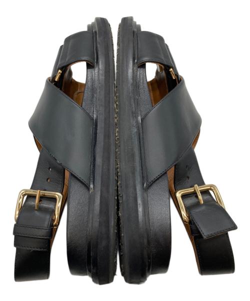 MARNI（マルニ）MARNI (マルニ) FUSSBET CRISCROSS SANDAL ブラック サイズ:39の古着・服飾アイテム