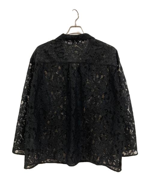 Noble（ノーブル）Noble (ノーブル) ボタニカルレースオープンカラーシャツ ブラック サイズ:Freeの古着・服飾アイテム