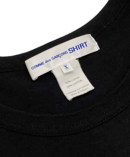COMME des GARCONS SHIRT（コムデギャルソンシャツ）COMME des GARCONS SHIRT (コムデギャルソンシャツ) ロングカットソー ブラック サイズ:Xの古着・服飾アイテム