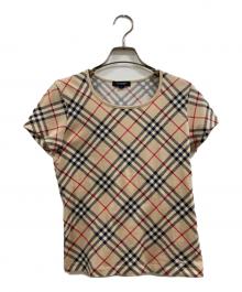 BURBERRY LONDON（バーバリーロンドン）の古着「ノバチェックカットソー」｜ブラウン