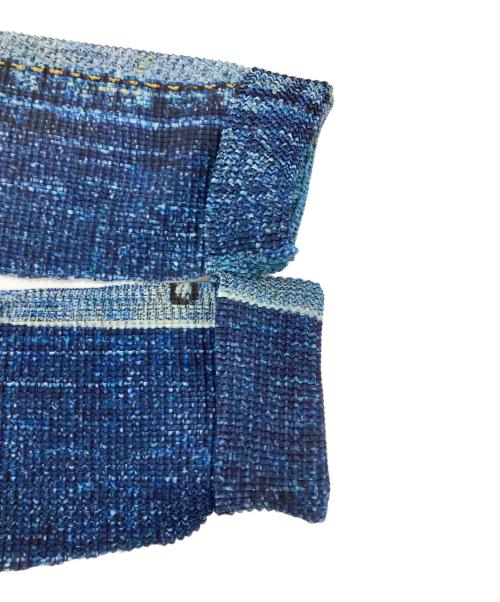 me ISSEY MIYAKE（ミーイッセイ ミヤケ）me ISSEY MIYAKE (ミーイッセイ ミヤケ) デニム転写プリーツカーディガン ブルー サイズ:Freeの古着・服飾アイテム