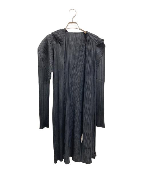 PLEATS PLEASE（プリーツプリーズ）PLEATS PLEASE (プリーツプリーズ) ロングプリーツパーカー ブラック サイズ:4の古着・服飾アイテム