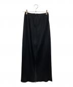 PLEATS PLEASEプリーツプリーズ）の古着「フロントジッププリーツスカート」｜ブラック