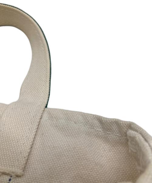L.L.Bean（エルエルビーン）L.L.Bean (エルエルビーン) REMI RELIEF (レミレリーフ) ダメージ加工ミニトートバッグ アイボリー×グリーンの古着・服飾アイテム