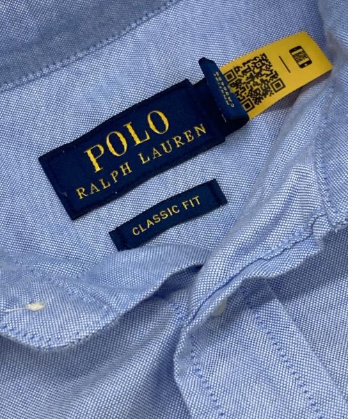 POLO RALPH LAUREN（ポロ・ラルフローレン）POLO RALPH LAUREN (ポロ・ラルフローレン) ロゴ刺繍半袖シャツ ブルー サイズ:XSの古着・服飾アイテム