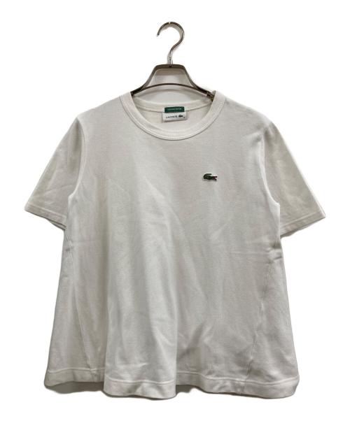 LACOSTE（ラコステ）LACOSTE (ラコステ) 半袖鹿の子カットソー ホワイト サイズ:36の古着・服飾アイテム
