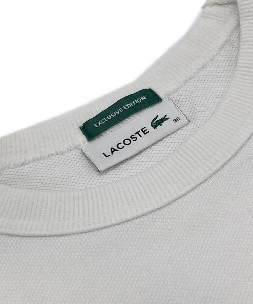 LACOSTE（ラコステ）LACOSTE (ラコステ) 半袖鹿の子カットソー ホワイト サイズ:36の古着・服飾アイテム