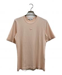 maison kitsune（メゾンキツネ）の古着「ベイビー フォックス リブ フィット Tシャツ」｜ピンク