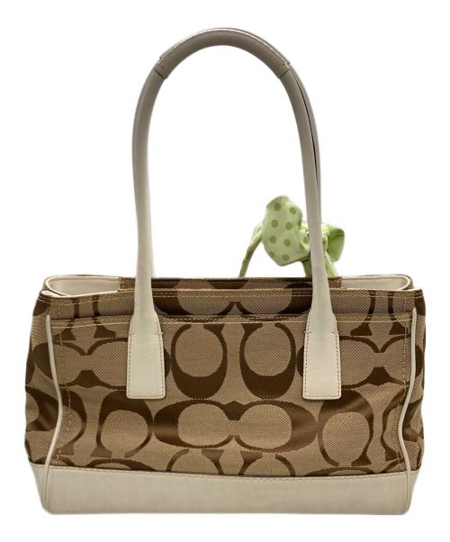 COACH（コーチ）COACH (コーチ) ハンドバッグ ベージュの古着・服飾アイテム