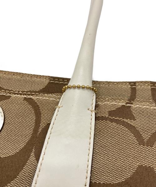 COACH（コーチ）COACH (コーチ) ハンドバッグ ベージュの古着・服飾アイテム