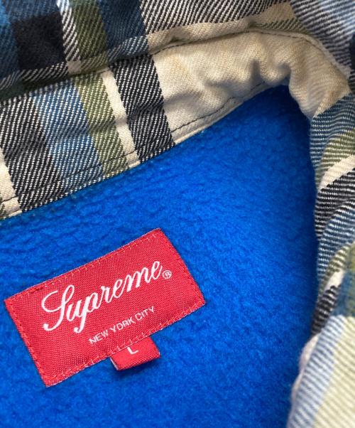 SUPREME（シュプリーム）Supreme (シュプリーム) Pil Linend Plaid Flannel Shirt ベージュ サイズ:Lの古着・服飾アイテム