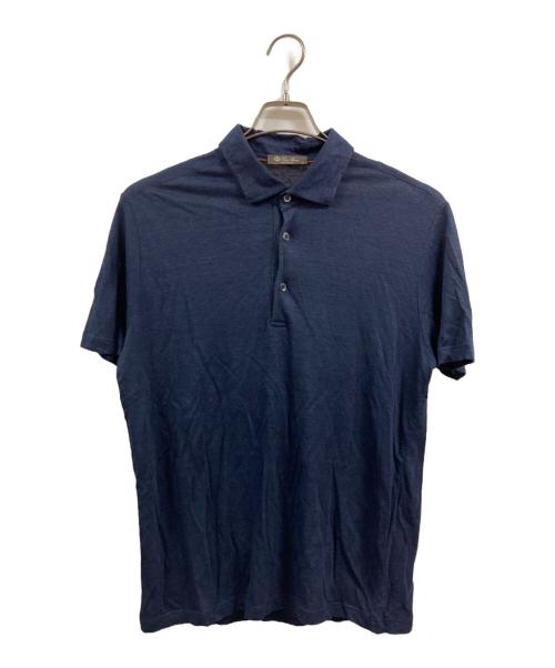 LORO PIANA（ロロピアーナ）LORO PIANA (ロロピアーナ) リネンポロシャツ ネイビー サイズ:Ｍの古着・服飾アイテム