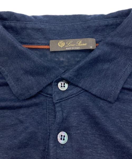 LORO PIANA（ロロピアーナ）LORO PIANA (ロロピアーナ) リネンポロシャツ ネイビー サイズ:Ｍの古着・服飾アイテム