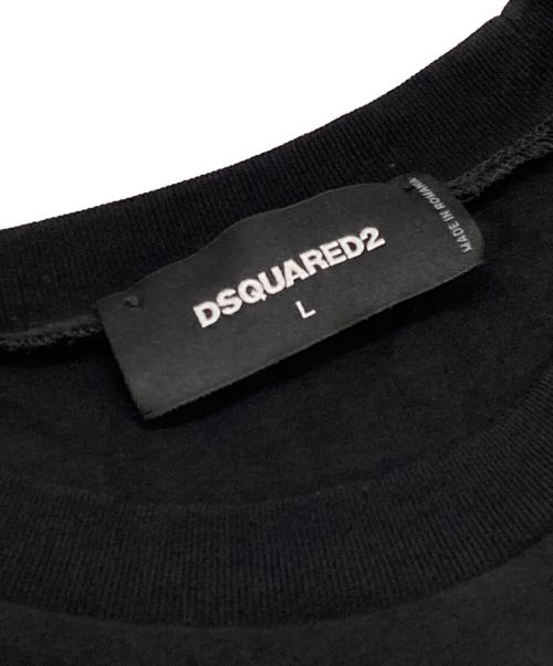 DSQUARED2（ディースクエアード）DSQUARED2 (ディースクエアード) プリントTシャツ ブラック サイズ:Lの古着・服飾アイテム
