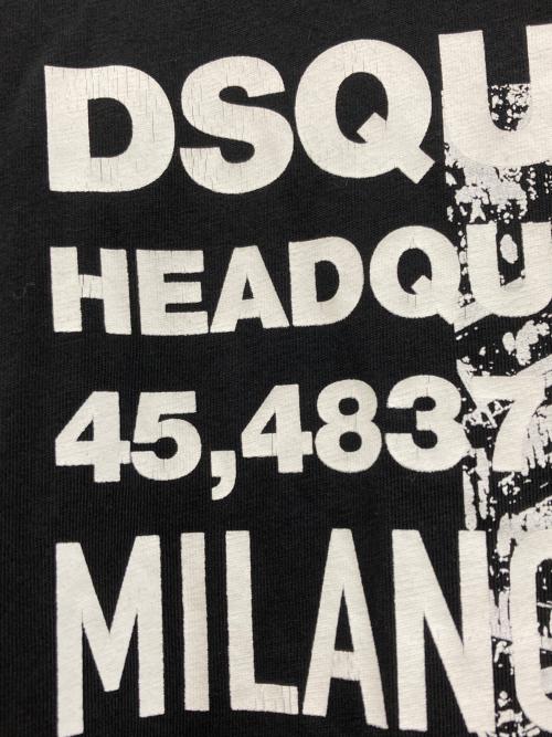 DSQUARED2（ディースクエアード）DSQUARED2 (ディースクエアード) プリントTシャツ ブラック サイズ:Lの古着・服飾アイテム