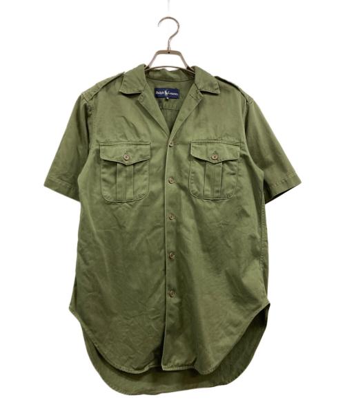 POLO RALPH LAUREN（ポロ・ラルフローレン）POLO RALPH LAUREN (ポロ・ラルフローレン) エポレット付き半袖シャツ カーキ サイズ:Ｍの古着・服飾アイテム