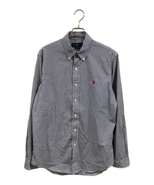RALPH LAUREN（ラルフローレン）RALPH LAUREN (ラルフローレン) 長袖ストライプシャツ ネイビー×ホワイト サイズ:Mの古着・服飾アイテム