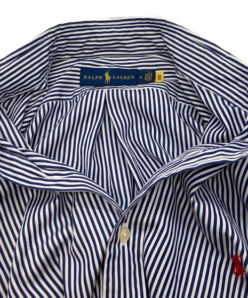 RALPH LAUREN（ラルフローレン）RALPH LAUREN (ラルフローレン) 長袖ストライプシャツ ネイビー×ホワイト サイズ:Mの古着・服飾アイテム